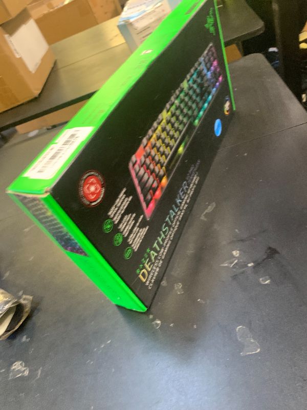 Photo 1 of Razer DeathStalker V2 Pro TKL Wireless Gaming Keyboard: Low Profile Optical Switches Linear Red - HyperSpeed Wireless & Bluetooth - Chroma RGB - Up to 200 Hr Battery Snap Tap