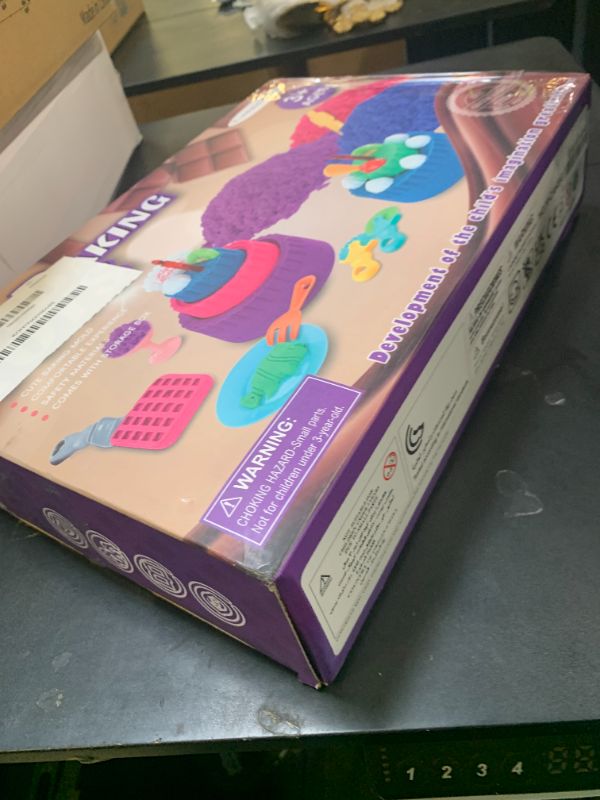 Photo 1 of YIDESTARS Sensory Play Kit: Sand Art & Ice Cream Toy - 4lbs Colorful Sand,Molds,Tools,Sandbox w/Lid - Fun Gift for Kids(3-8)