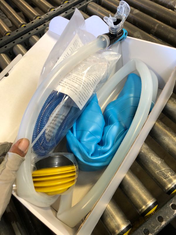 Photo 1 of Xyuee Underwater Breathing System, Portable Motorless/Tankless Snorkel Breathing Equipment with 6.5FT Telescopic Hose for Snorkeling/Scuba Diving/Pool Swimming/Underwater Adventure/Fishing
