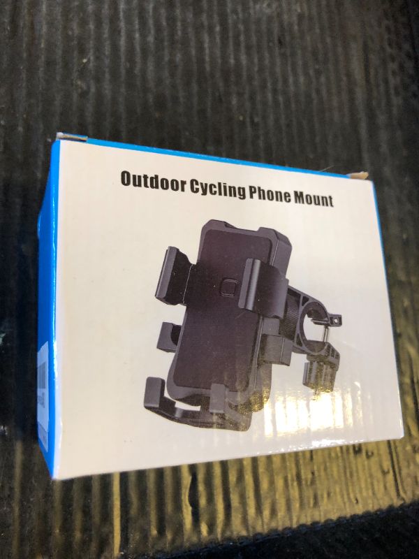 Photo 1 of amzluv Bike Phone Holder Mount, Secure Handlebar Phone Mount Holder for Bike and Motorcycle, Suitable for iPhone and 4.5-6.8" Smartphones, Black