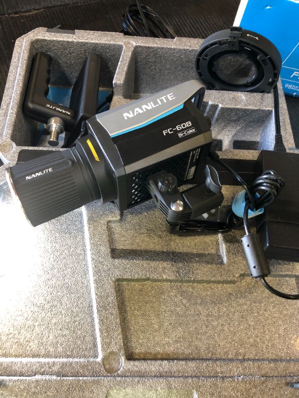 Photo 1 of NANLITE FC-60B LED Video Light 2700K-6500K 78W Bowens Mount Continuous Output Lighting,AC/DC Power Support with APP Control, Bowens Adapter for Studio Photograpny/Video Recording