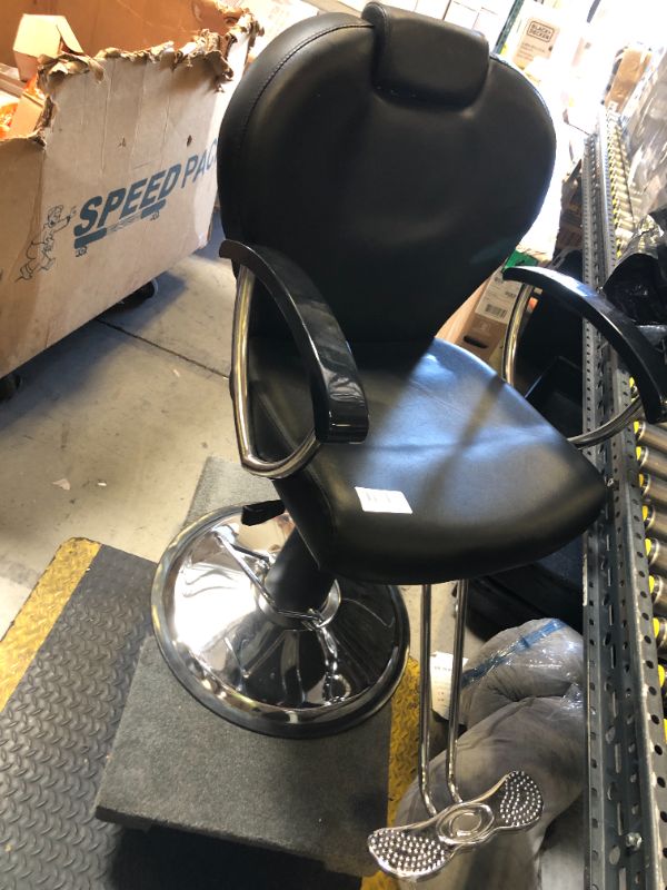 Photo 1 of Shengyu Black Modern Recline Hydraulic Styling Barber Chair Hair Spa Beauty Salon Equipment