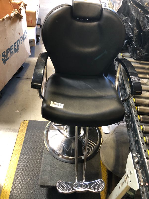 Photo 1 of Shengyu Black Modern Recline Hydraulic Styling Barber Chair Hair Spa Beauty Salon Equipment