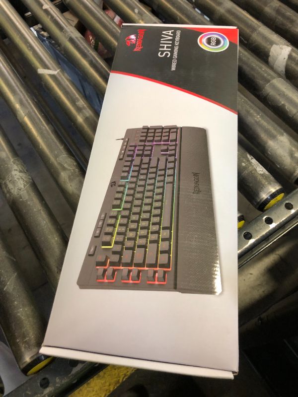 Photo 1 of Redragon K512 Shiva RGB Backlit Membrane Gaming Keyboard with Multimedia Keys, Linear Mechanical-Feel Switch, 6 Extra On-Board Macro Keys, Dedicated Media Control, Detachable Wrist Rest