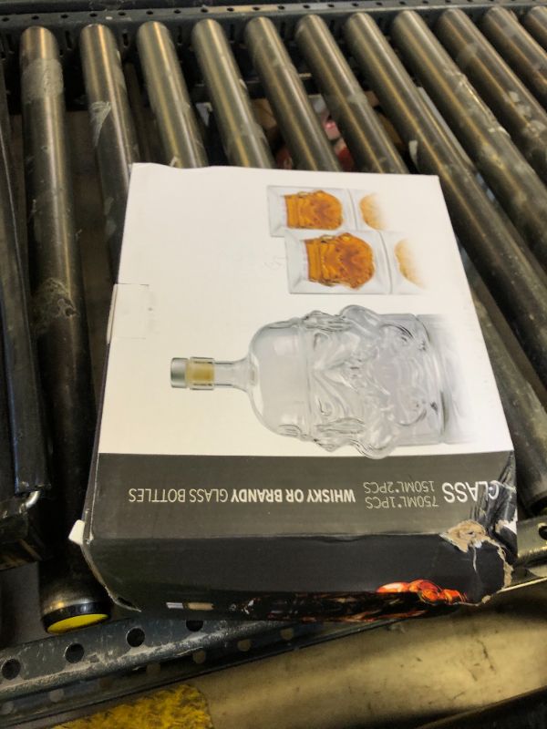 Photo 1 of Whiskey Decanter Set Transparent Creative with 2 150ml Glasses, Whiskey Carafe for Brandy,Scotch,Vodka,Gifts for Dad,Husband,Boyfriend