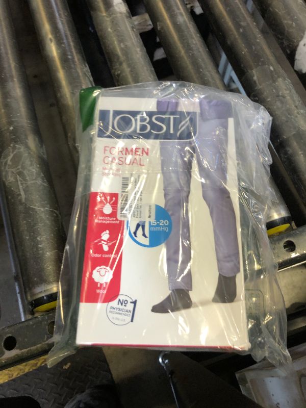 Photo 1 of JOBST 113134 BSN Medical forMen Casual Sock, Knee High, 30-40mmHg, Closed Toe, Large, Black