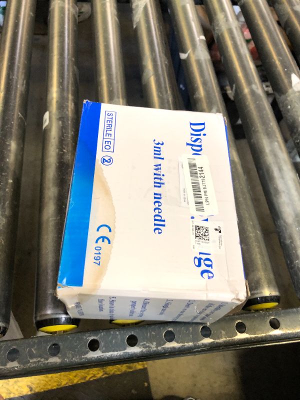 Photo 1 of 100 Pack 3ml 23Ga Plastic Syringe with Measurement for Scientific Labs, Industrial Dispensing Animal and Pet Supplies, Disposable Individually Wrapped (100, 3ml-23Ga)