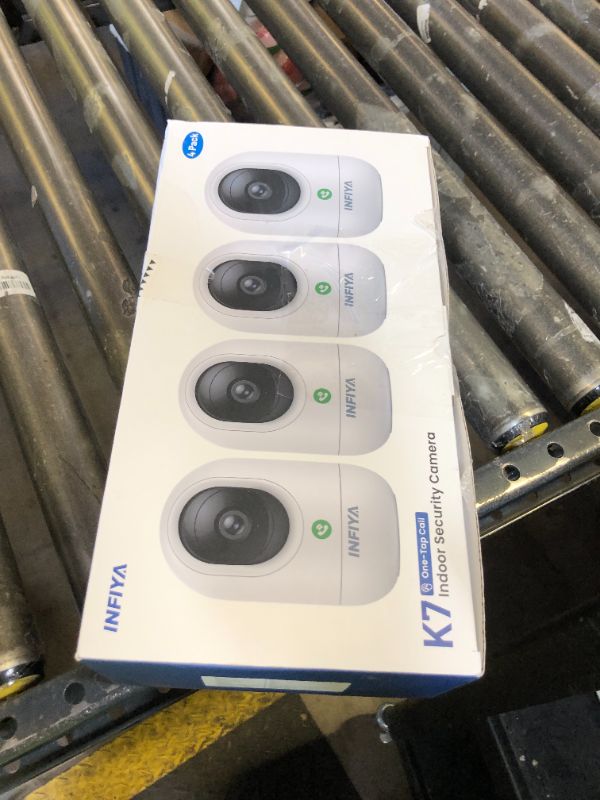 Photo 1 of INFIYA 360 Cameras for Home Security-Indoor Camera Monitoring Baby/Nanny with 2K High Resolution & One-Tap Call, 24-7 Local Storage, Compatible with Alexa/Google Home, K7 4Pack (2.4GHz Wi-Fi Only)