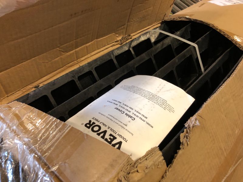 Photo 1 of VEVOR 5 Pack Rubber Cable Protector Ramp 2 Channel Heavy Duty 66,000 lbs Load Capacity Cable Wire Cord Cover Ramp Speed Bump Driveway Hose Cable Ramp Protective Cover (2-Channel, 5 Pack-66,000 lbs)