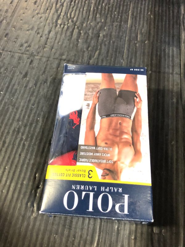 Photo 1 of POLO RALPH LAUREN Classic Fit w/Wicking 3-Pack Boxer Briefs White/Cruise Navy Aopp/Cruise Navy/Rl2000 Red LG