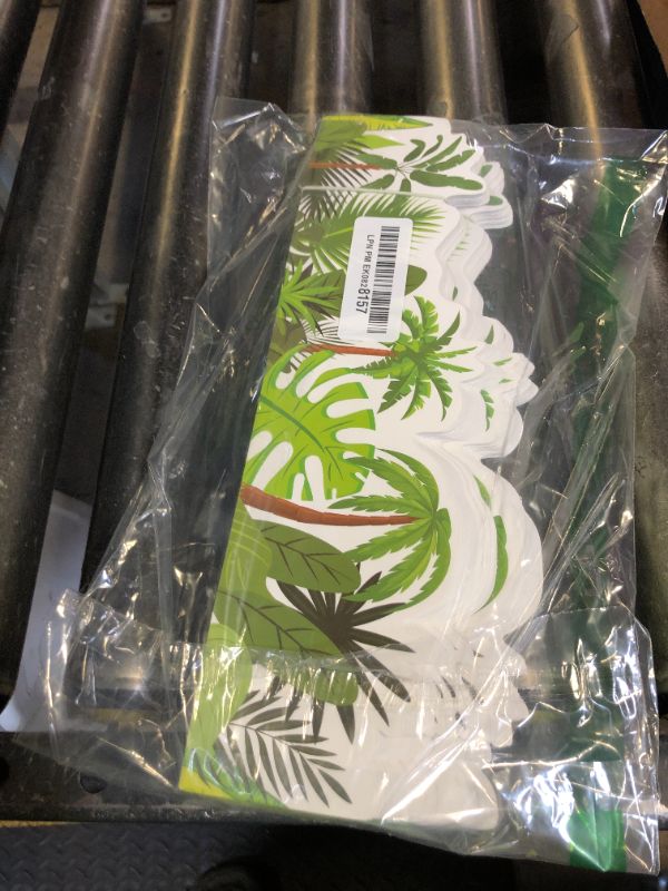 Photo 1 of 72 Feet Tropical Leaves Bulletin Board Borders Greenery Plant Borders for Tropical Jungle Classroom Home Office Summer Decoration