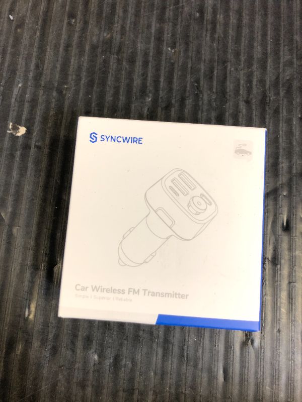 Photo 1 of Syncwire Bluetooth 5.4 FM Transmitter Car Adapter 48W (PD 36W & 12W) [Light Switch] [HiFi Bass Sound] [Fast Charging] Wireless Radio Music Adapter LED Display Hands-Free Calling Support USB Drive