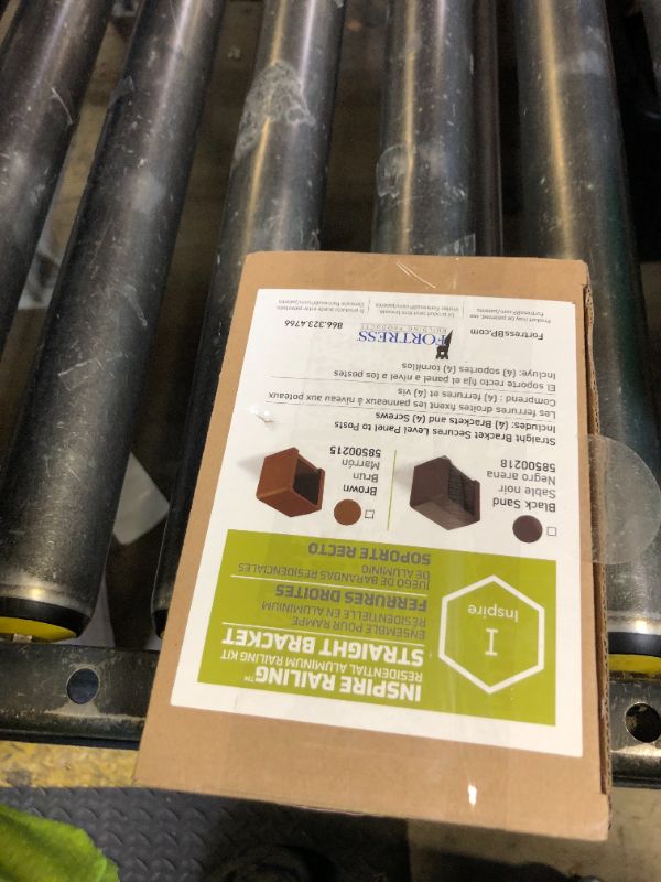 Photo 1 of Fortress Inspire Railing Straight Brackets (Box of 4) (Brown)