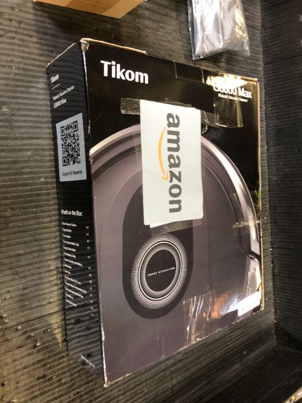 Photo 1 of Tikom Robot Vacuum and Mop Combo, 5000Pa Robotic Vacuum Cleaner, 150 Min Max, App & Remote Control, Ideal for Hard Floor, Carpet, Pet Hair, Self-Charge(G8000 Max)