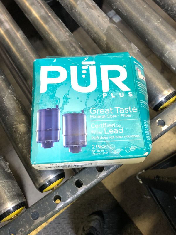 Photo 1 of PUR PLUS Faucet Mount Replacement Filter 2-Pack, Genuine PUR Filter, 3-in-1 Powerful, Natural Mineral Filtration, Lead Removal, 6-Month Value, Blue (RF99992)