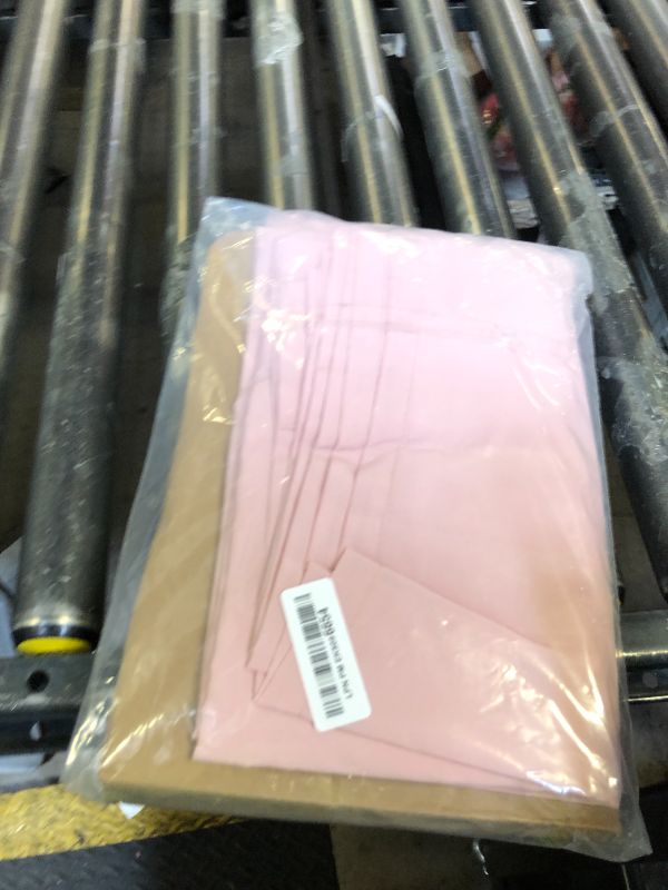 Photo 1 of MIULEE Baby Pink Privacy Sheer Curtains That Let Light in 96 Inches Long Non-See-Through Semi Sheer Curtain Light Filtering Window Curtains Drapes for Living Room Bedroom 2 Panels Set