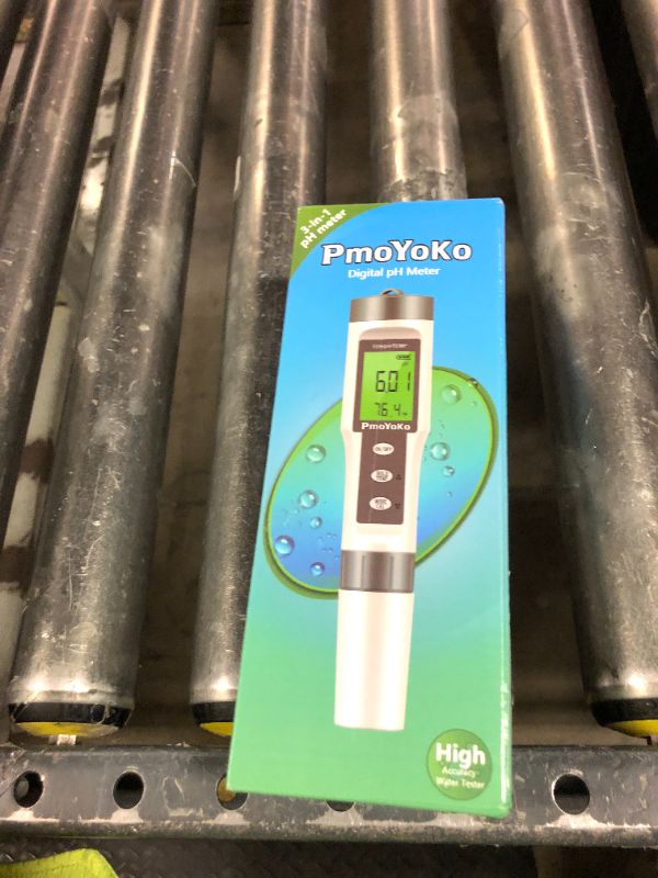 Photo 1 of Digital pH Meter Tester Pen With 3 Calibration Powders, 0.01 Accuracy, Pocket Size, LCD Display for Household Drinking, Pool and Aquarium