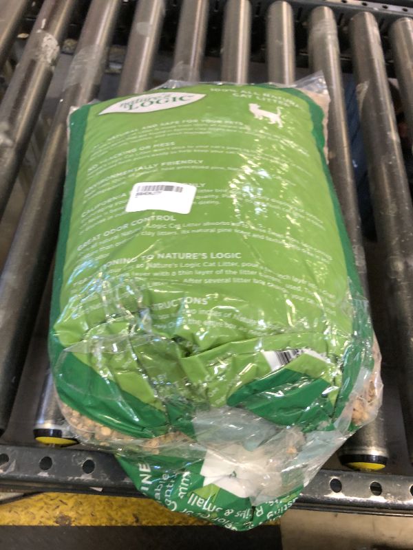 Photo 1 of Nature's Logic 100% Natural Pine Pellet Cat Litter - 100% Ponderosa Pine, Dust-Free, Unscented, Biodegradable - Safe for Cats, Kittens, Reptiles & Small Pets - Highly Absorbent - 24 lb Bag