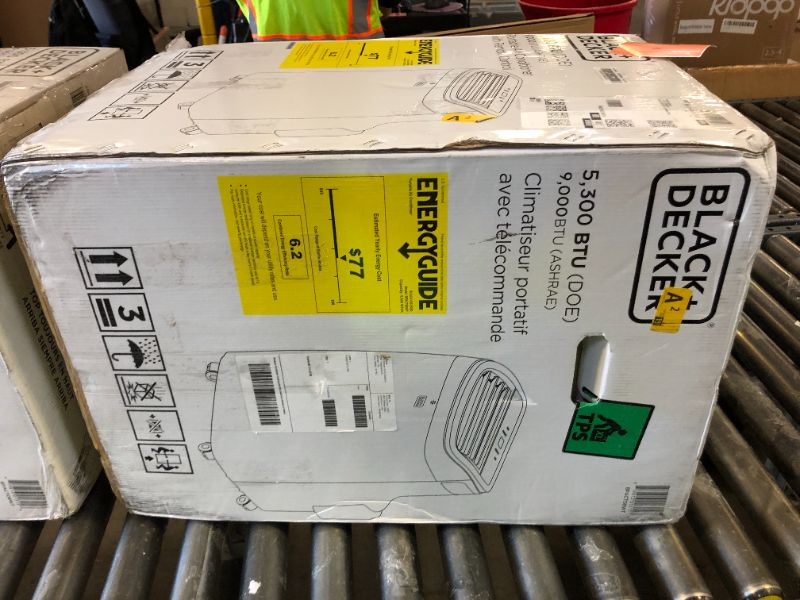 Photo 1 of BLACK+DECKER 8,000 BTU Portable Air Conditioner for Rooms up to 350 Sq. with Remote Control, White