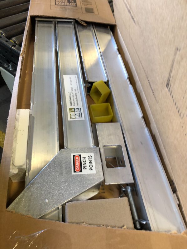 Photo 1 of WallWalker 6 Foot Top Plate Hanging Scaffold with Guard Rail Posts (Pack of 2) Light Weight Aluminum Scaffolding Wall Walker Brand - OSHA Compliant