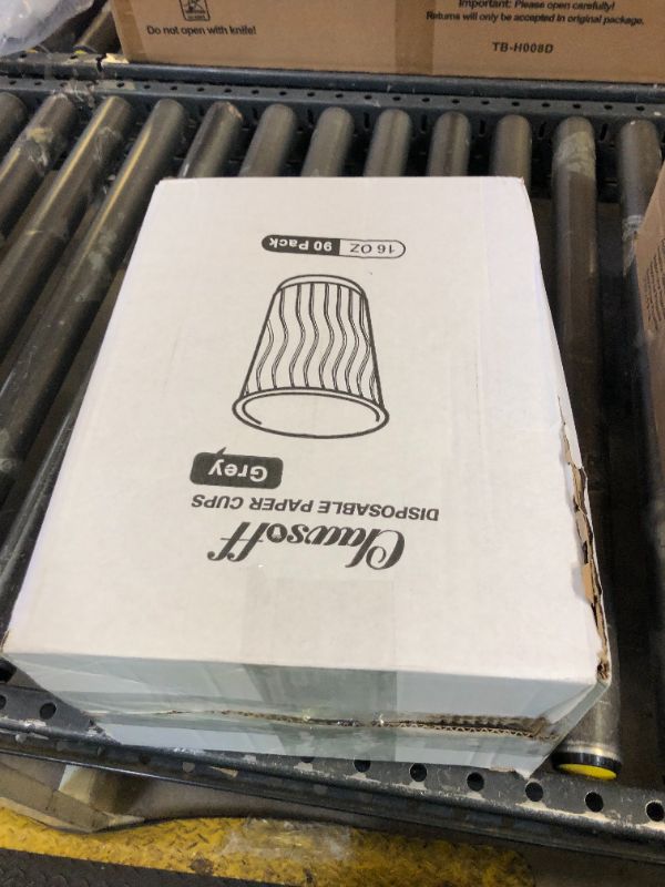 Photo 1 of Clawsoff 90 Pack 16 oz Disposable Coffee Cups No Lids, Gray Insulated Ripple Wall Paper Coffee Cups 16oz, Corrugated Beverage Paper Cups, To Go Cups for Hot Chocolate Tea Home Travel Office