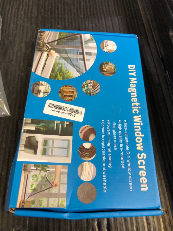 Photo 1 of UtauHom Magnetic Window Screen, Adjustable DIY 47x51in Window Screen Replacement, White Frame Gray Fiberglass Mesh, No Drilling Easy Cut-to-Fit for Sliding/Swing/Top-Hung, Fits Wood/Iron/PVC Frames