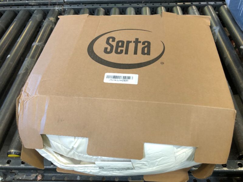 Photo 1 of Serta Goose Feather Down Fiber Cotton Comforter King Size - 100% Cotton Duvet Insert - Hotel Luxury Hypoallergenic Bedding Comforter Light Warmth 106 x 90 Inch White