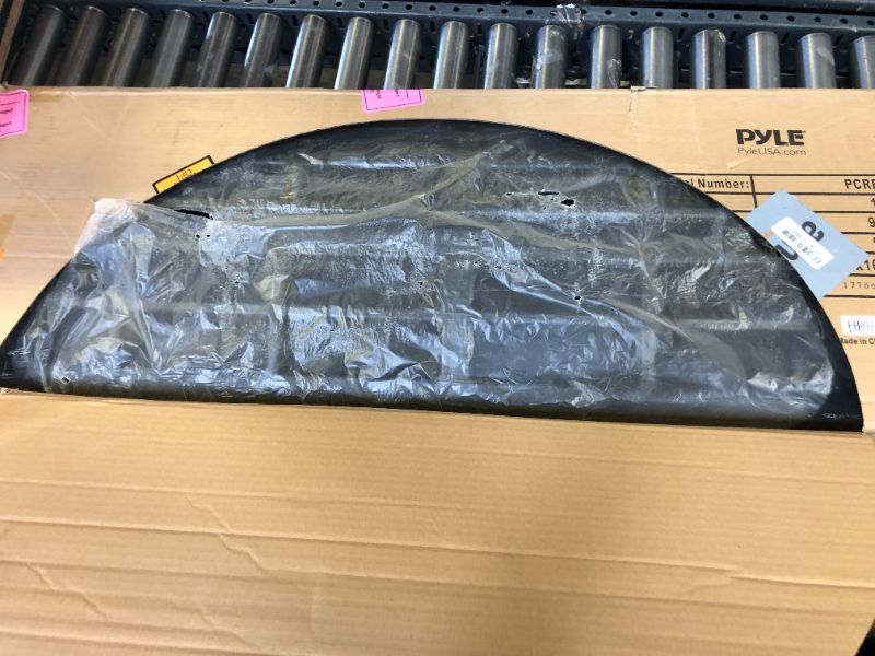 Photo 1 of Pyle Car Vehicle Curbside Driveway Ramp - 4ft Heavy Duty Rubber Threshold Bridge Tracks Curb Ramps, 2 Pieces Set (for Car, Truck, Scooter, Bike, Motorcycle, Wheelchair Mobility), Black
