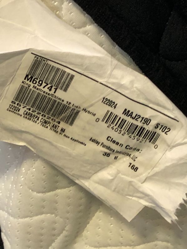 Photo 1 of Signature Design by Ashley King Size Chime 12 Inch Medium Firm Hybrid Mattress with Cooling Gel Memory Foam for Pressure Relief