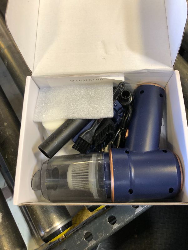 Photo 1 of KMM Handheld Car Vacuum Cleaner, 9000Pa Vacuum Cleaner and Air Duster, 120W High Power Hand Held Vacuum with LED Light and Multi-Nozzles for Car, Home, Office, Pet