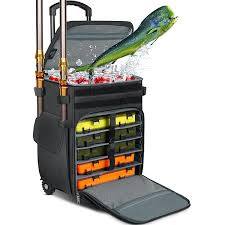 Photo 1 of GOTURE 66L ROLLING TACKLE BOX WITH COOLER, LARGE FISHING BAG WITH WHEELS 