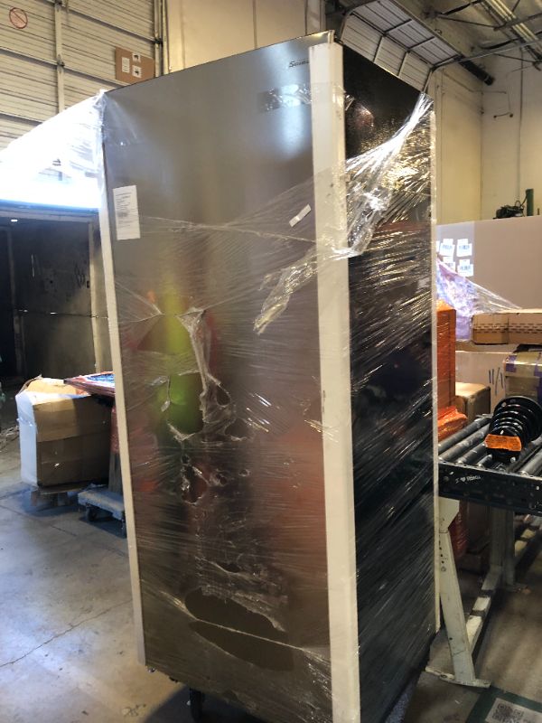 Photo 1 of 21 Cu. Ft Upright Freezer Stand Up, Convertible Stainless Steel All Refrigerator, Frost Free Deep Tall Freezers Freezerless Refrigerator for Garage, Kitchen, Home, Office