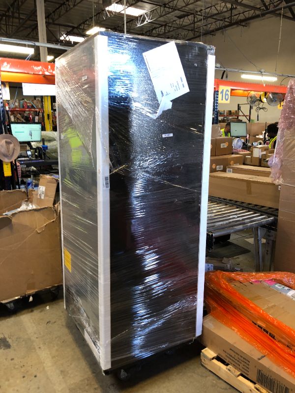 Photo 1 of 21 Cu. Ft Upright Freezer Stand Up, Convertible Stainless Steel All Refrigerator, Frost Free Deep Tall Freezers Freezerless Refrigerator for Garage, Kitchen, Home, Office