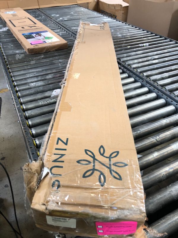 Photo 1 of ZINUS Metal Box Spring with Wood Slats, 4 Inch Mattress Foundation, Sturdy Steel Structure, Easy Assembly, Queen