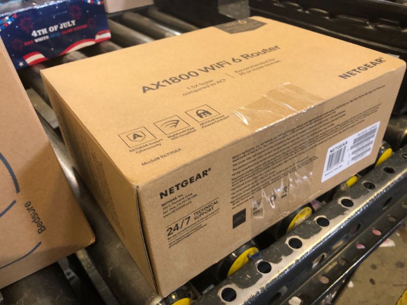 Photo 1 of NETGEAR 4-Stream WiFi 6 Router (R6700AX) – Security Features, AX1800 Wireless Speed (Up to 1.8 Gbps), Covers up to 1,500 sq. ft., 20 devices