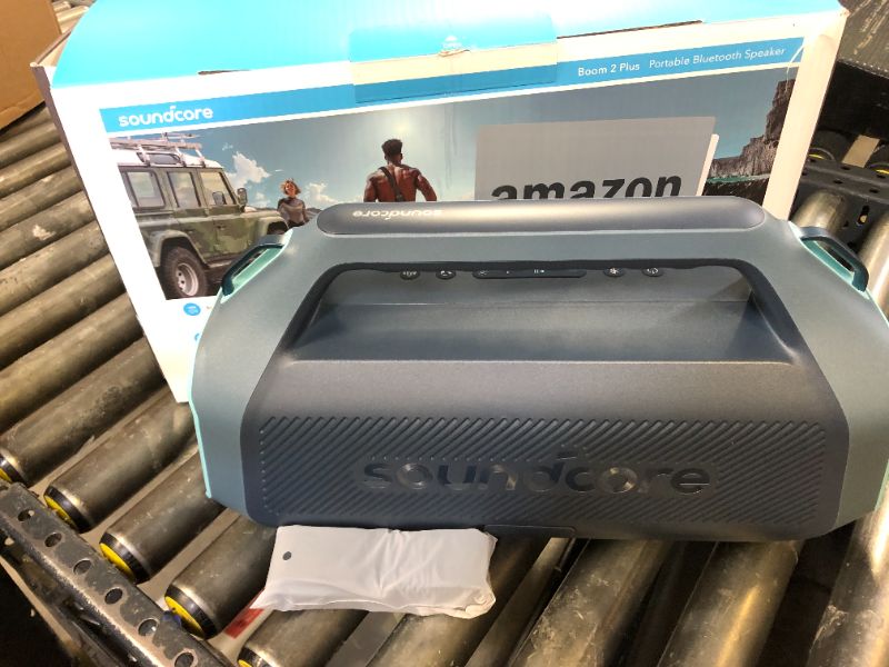 Photo 1 of soundcore Boom 2 Plus By Anker, Outdoor Speaker, 140W, 2+2 Channel, BassUp 2.0, 20H Playtime, Fast Charge, IPX7 Waterproof, RGB Lights, Power Bank, Bluetooth 5.3, Portable for Outdoors, Camping, Beach