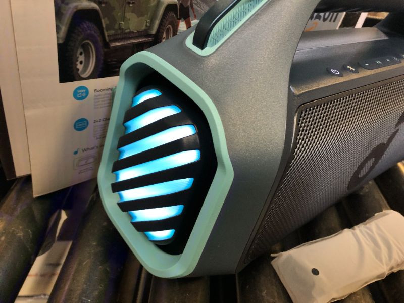 Photo 1 of soundcore Boom 2 Plus By Anker, Outdoor Speaker, 140W, 2+2 Channel, BassUp 2.0, 20H Playtime, Fast Charge, IPX7 Waterproof, RGB Lights, Power Bank, Bluetooth 5.3, Portable for Outdoors, Camping, Beach