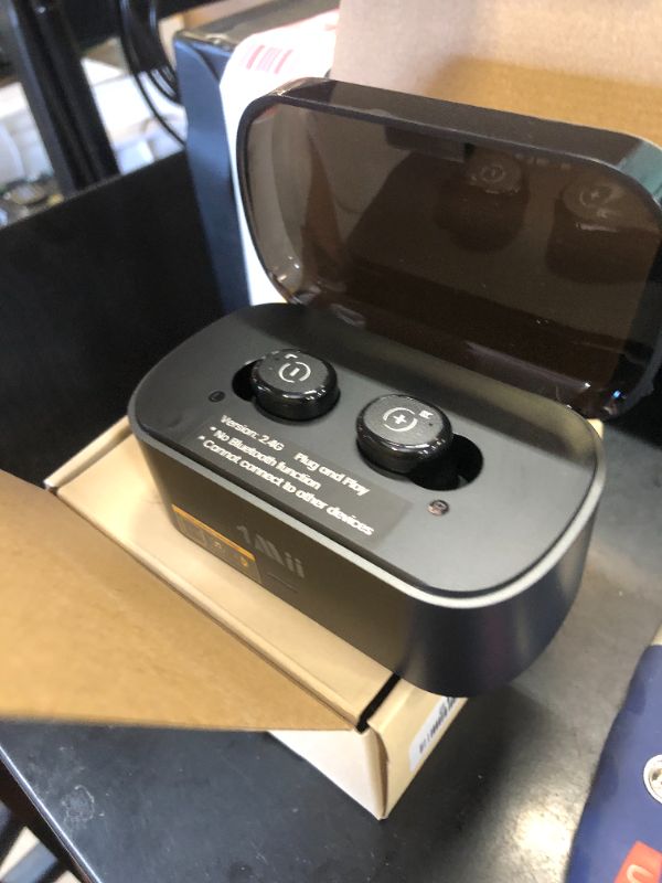 Photo 1 of 1Mii Wireless Earbuds for TV Watching, TV Headphones Wireless for Seniors with Transmitter Charging Base, Low Latency, Plug and Play, Compatible with TVs with Optical, AUX, or RCA Audio Output
