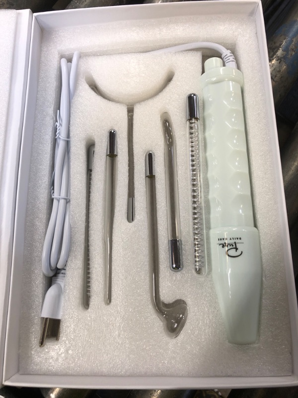Photo 1 of NuDerma Professional Skin Therapy Wand - Portable Skin Therapy Machine with 6 Neon & Argon Wands – Boost Your Skin – Clear Firm & Tighten