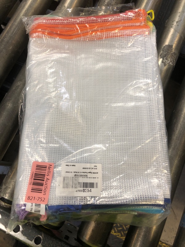 Photo 1 of SUNEE Plastic Mesh Zipper Pouch 11x16 in (8 Colors, 24 Packs),Extra Large Water-Resistant Zip Bag for School Office Supplies, Puzzles & Games Organizing Storage