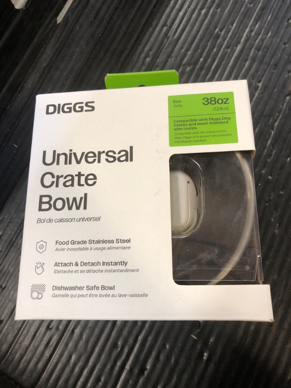 Photo 1 of DIGGS Crate Bowl for Dogs - Clip on Pet Bowl for Water & Food - Puppy Training Necessities - Spill-Resistant, Universal Dog Crate Accessories (38oz.)