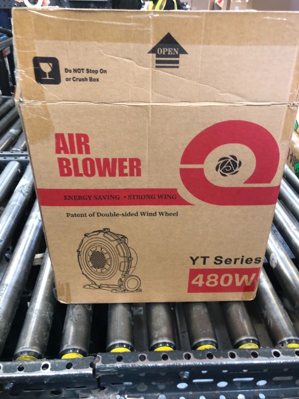 Photo 1 of 480W Air Blower, Pump Fan Commercial Inflatable Bouncer Blower, Perfect for Inflatable Water Bounce House, Jumper, Bouncy Castle (480 Watt 0.64HP)
