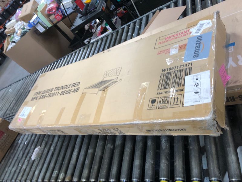Photo 1 of BOX 1 OF 2 ONLY , MISSING 1/1 *** QUEEN TRUNDLE BED SRN-TR3011-BEIGE-HB