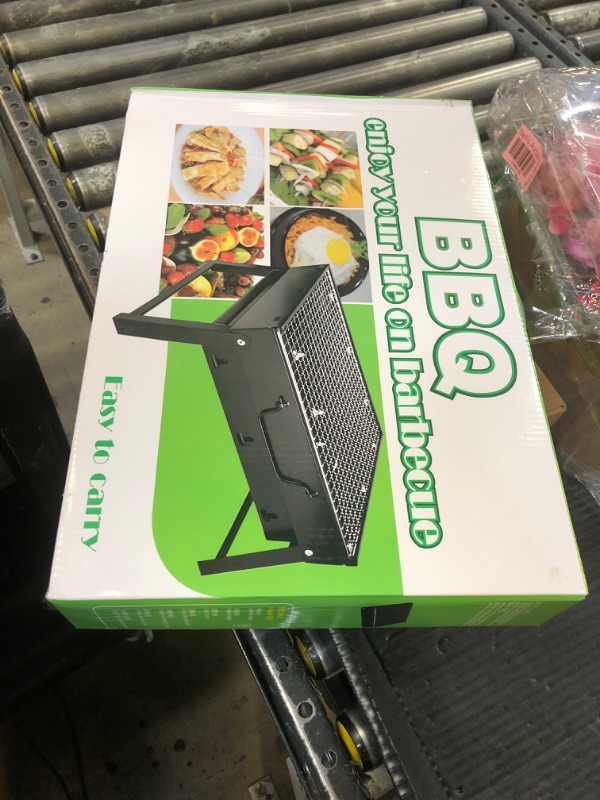 Photo 1 of Portable Charcoal Grill,17" Folding Portable BBQ Charcoal Grill Compact Tabletop Mini Smoker Small BBQ Grill Outdoor for Travel Backyard Picnic Beach