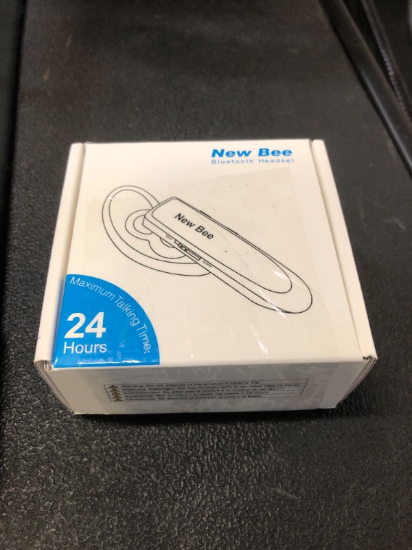 Photo 1 of New bee Bluetooth Earpiece V5.0 Wireless Handsfree Headset with Microphone 24 Hrs Driving Headset 60 Days Standby Time for iPhone Android Samsung Laptop Trucker Driver (Black)