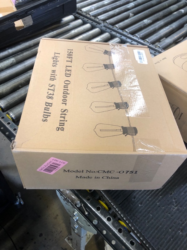 Photo 1 of Brightever Outdoor String Lights 150FT, Patio Lights with 75+2 Dimmable ST38 Shatterproof LED Bulbs, Vintage Edison String Lights for Outside, Waterproof Bistro Lights for Halloween Backyard 2700K