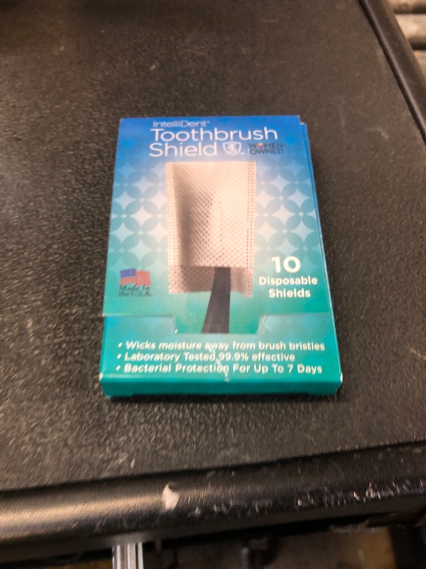 Photo 1 of Intellident Toothbrush Shields - Pack of 10 Toothbrush Head Cover Caps - Breathable, Quick-Drying & Disposable - Perfect for Travel, Home & Office Use