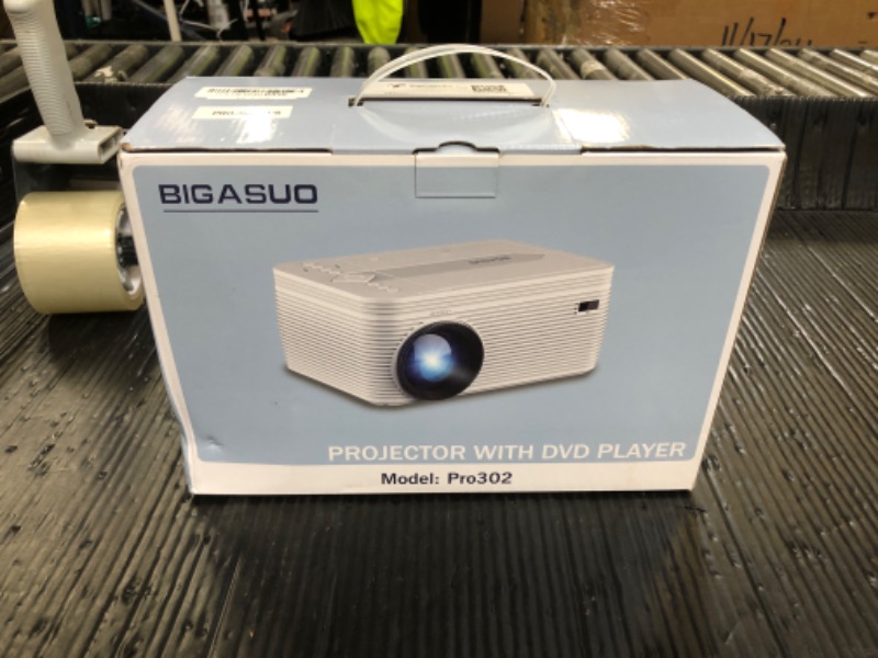 Photo 1 of BIGASUO HD 9000L Bluetooth Projector Built in DVD Player, Mini Projector 1080P and 250”Supported with Tripod/ Carry Bag, Projector Compatible w/ TV Stick, PS5, Laptop, Portable Outdoor Movie Projector