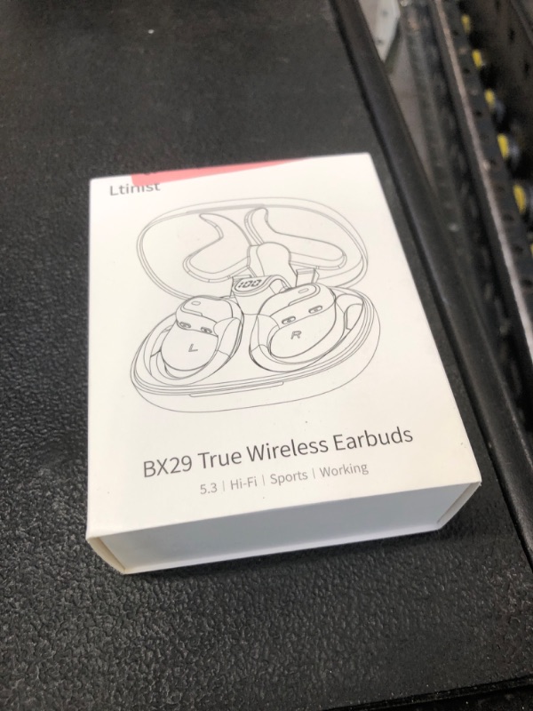 Photo 1 of Wireless Earbud Bluetooth 5.4 Headphones 75Hrs Playtime, 2025 Bluetooth Earbuds Deep Bass Noise Cancelling Mic, Over Ear Bud with Sport Earhooks, IP7 Waterproof Earphones Button Control, USB-C White