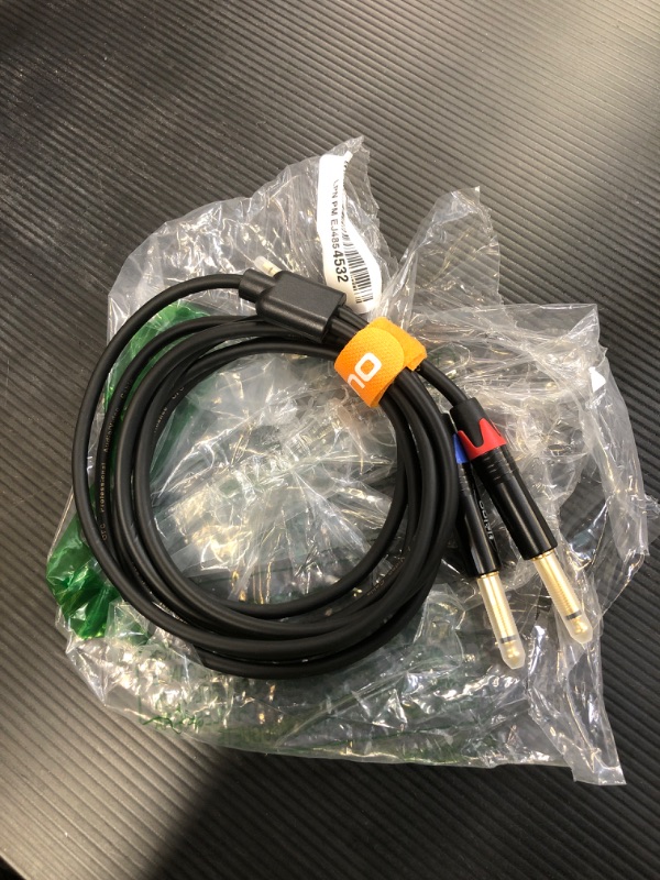 Photo 1 of Tisino 1/8 to 1/4 Stereo Cable, 1/8 Inch TRS Stereo to Dual 1/4 inch TS Mono Y-Splitter Cable 3.5mm Aux Mini Jack to Jack Breakout Cord for Smartphone, CD Player, Speakers, Amplifiers - 6.6 feet